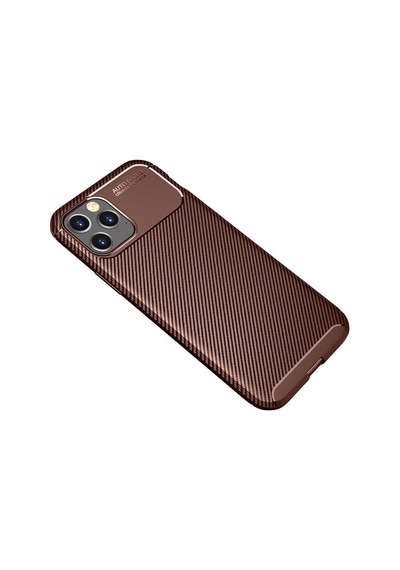 Apple Uyumlu iPhone 12 Pro Max Kılıf Zore Negro Silikon Kapak-Kahvereng
