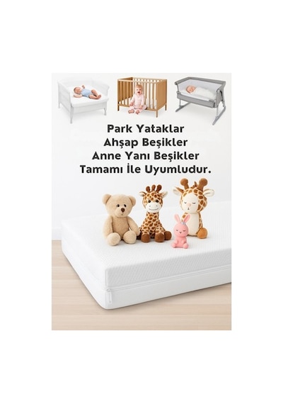 %100 Organic Cotton Full Ortopedik 10 Cm Kalınlık Bebek Oyun Parkı,park Yatak Ve Beşik Yatağı Diğer