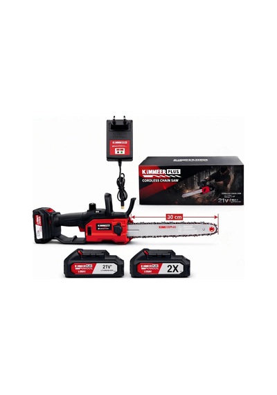 Nuspower 30 Cm Palalı Çift Akülü Şarjlı Testere - 21v 3.0ah Dal Budama Ve Ağaç Kesme Makinesi