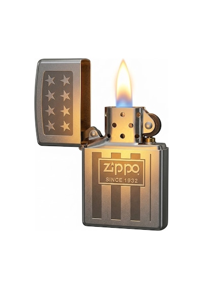 Zippo 1932 Stars Dizayn Çakmak Gri