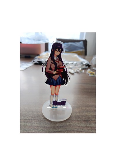 Owl Bag Doki Doki Literatüre Club Yuri Karakteri Desenli Tasarım Acrlyic Pleksi Figür 10 Cm