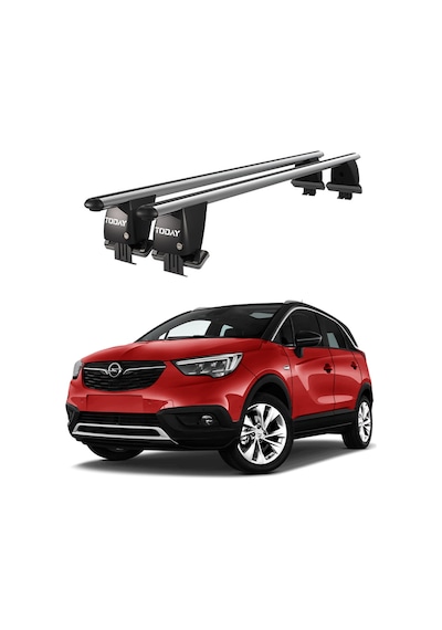 Royal Opel Crossland X 2017-2020 Uyumlu Gri Kilitli Ara Atkı Port Bagaj Tavan Barı