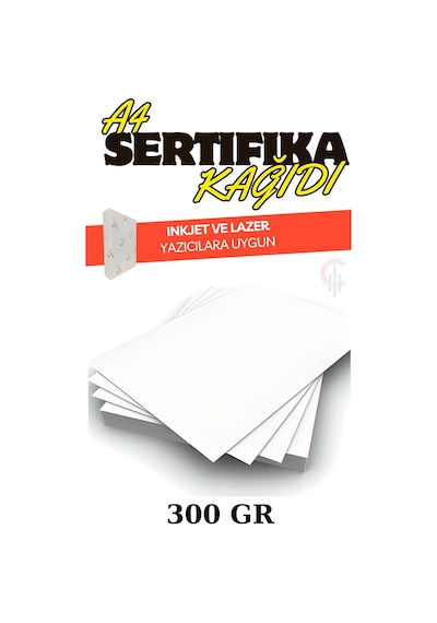 Çözüm Kağıt A4 Sertifika Kağıdı Kalın Kartuşlu Mürekkepli Tüm Yazıcılara Uygun 50 Adet 300 Gr