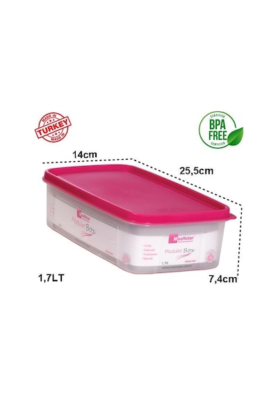 Moon Star Modüler Çok Amaçlı Saklama Kabı 17 Litre Ms-03