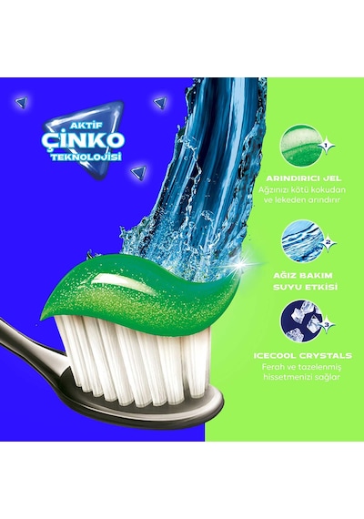 Close Up Diş Macunu Menthol Fresh Ağız Bakım Suyu Etkili 4 x 50 ML
