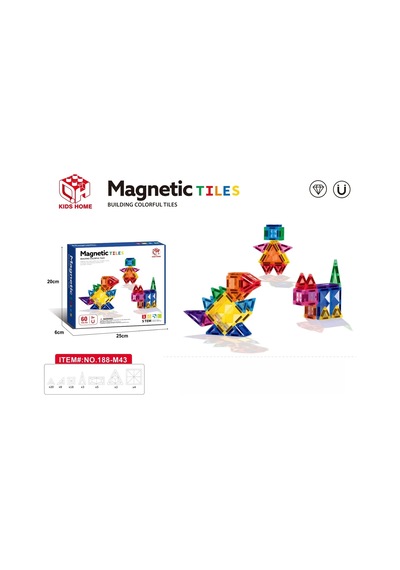Kızılkaya Manyetik Bloklar 7,5 Cm 60 Parça 188-m43