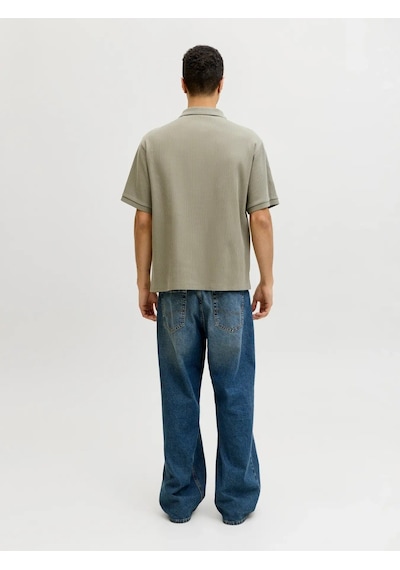 Jack & Jones Jjeharrison Structure Polo Ss Ln Erkek T-shirt-32746 Yeşil