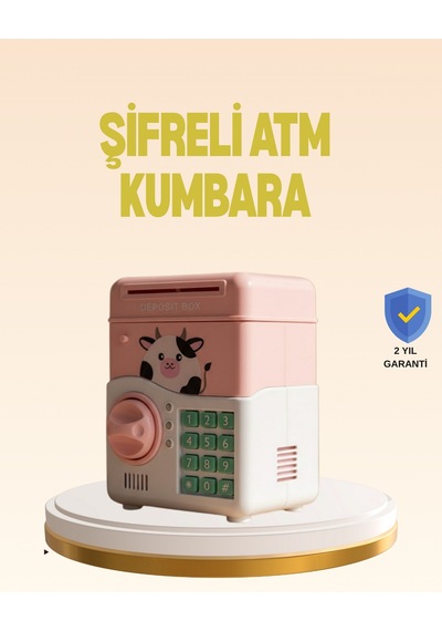 Çocuklar - 894 - İçin Pembe Atm Görünümlü - Nazblsmm - Elektronik Kumbara