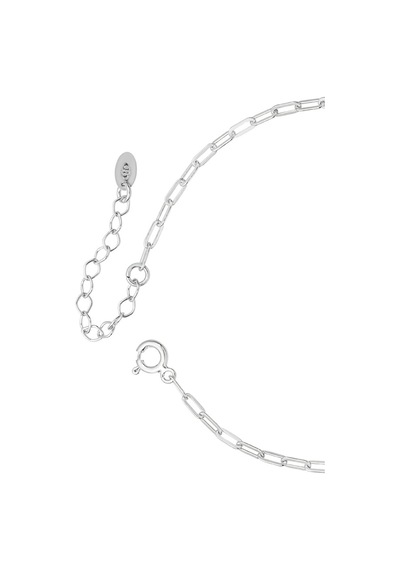 925 Ayar Gümüş Unisex Ince Minimal Ataç Zincir Erkek Bileklik Gümüş