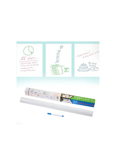 Silinebilir Kalemli Sticker Duvara Yapışabilen Yazı Tahtası 60x100 Cm Çok Renkli