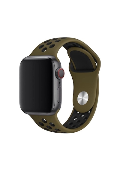 Watch Silikon Delikli Kordon Uyumlu Kayış Seri 42-44 Mm Kahverengi