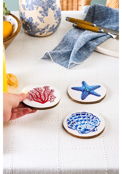 Karaca Mango Marin Bardak Altlığı 3'lü Set 10 cm