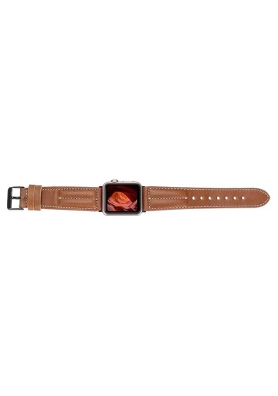 Apple Watch Uyumlu Deri Kordon 42-44-45mm Nm3-as2 Taba Diğer