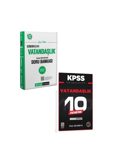 Pegem 2027 Kpss Vatandaşlık Ezberbozan Soru Bankası Video Çözümlü+evp Akademi Kpss Vatandaşlık