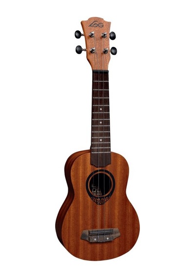 Lag Glu Tku8S Tiki Soprano Natural Ukulele.