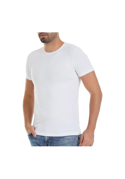 3 Adet Yıldız Erkek Modal Kısa Kollu T-shirt Fanila Beyaz 335 Beyaz