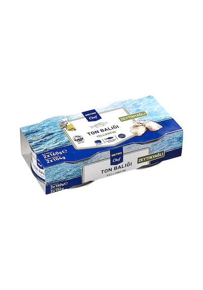 Metro Chef Ton Balığı 2x160 G Zeytinyağlı İri Parçalı Yellowfin 5'li Avantaj Paketi - 5 Adet Tarı