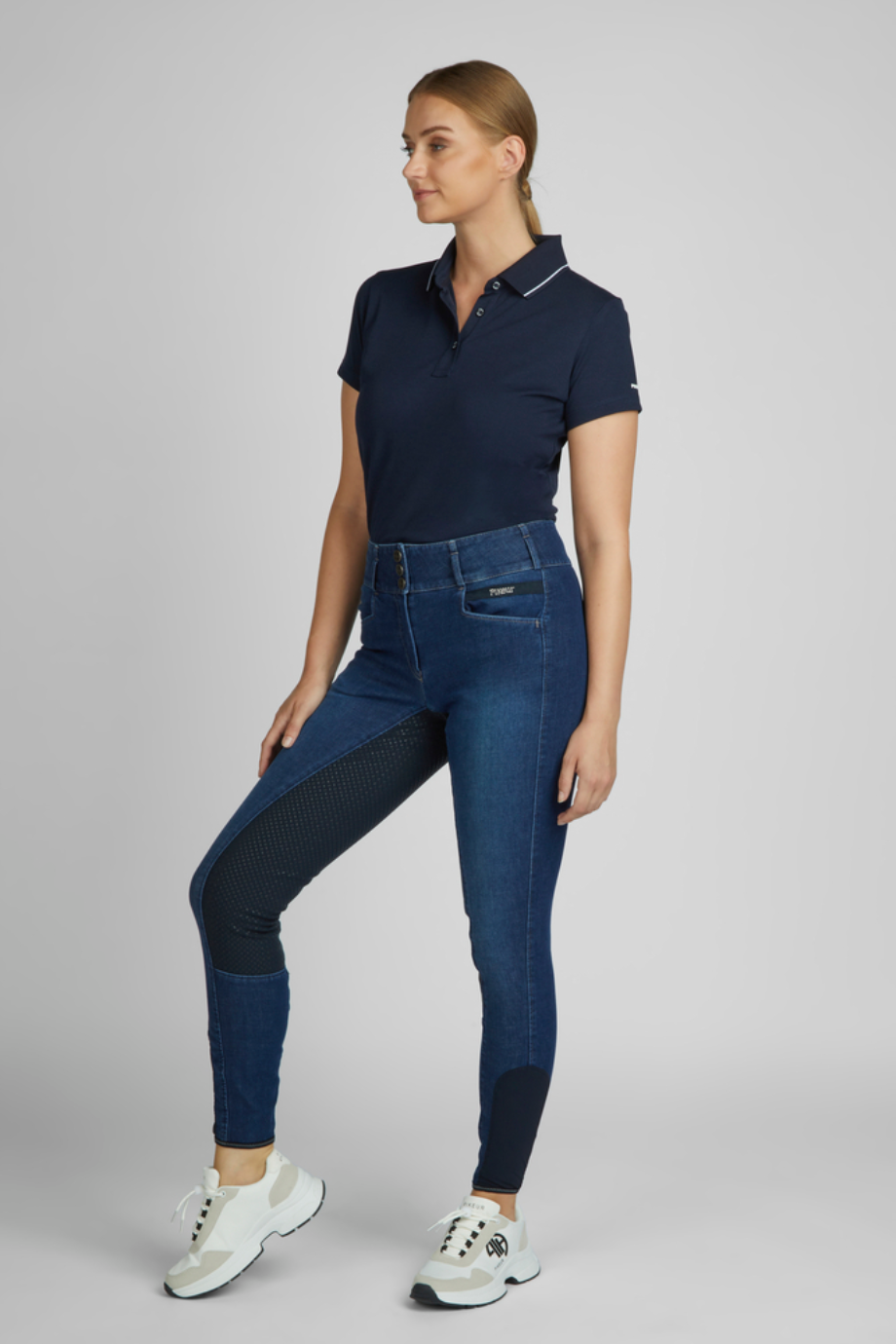 Pikeur Candela Duragrip Jeans, Yüksek Bel Kadın Binici Pantolon Mavi
