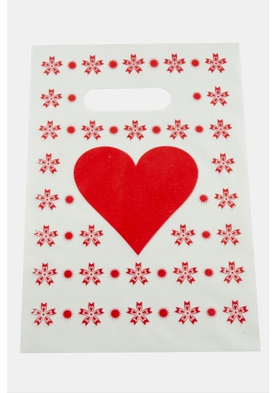 18x25 - 79 - El Tutma Poşet Paketi - Shopılke - 100 Adet-kırmızı