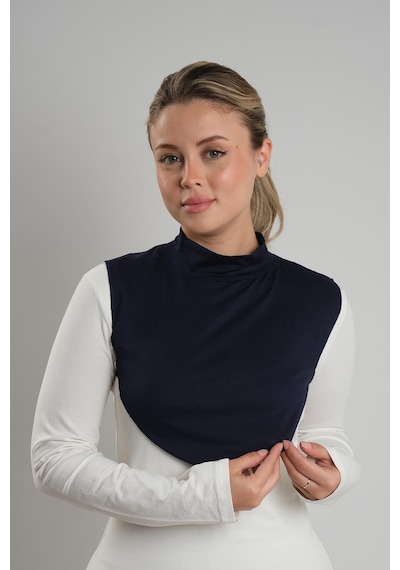 Hürrem Bone Lacivert Tesettür Boyunluk Viskon Kumaş Düz 1003_02 Lacivert