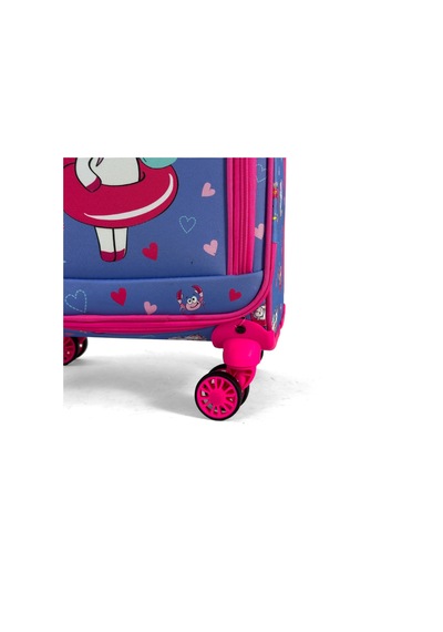 Konjabags Çocuk Karakterli 4 Tekerlekli Valiz, Eğlenceli Seyahat Arkadaşı - Flamingo Unicorn Flamingo Unicorn