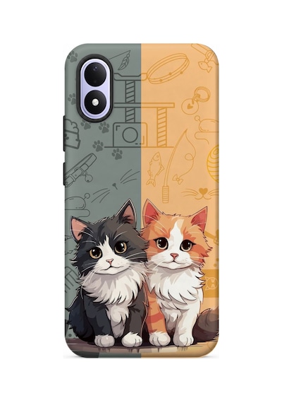 Kılıfland Xiaomi Redmi Note 17 5g Uyumlu Kılıf Boutique Baskılı Resimli İkiz Kediler Pcode -086 Çok Renkli