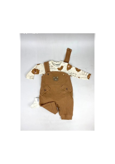 Uğur Bebe Ayı Desenli Erkek Bebek Tulum 3lü Tulum Seti Zıbın Tulum Çorap 3-6-9ay Bebek Kıyafeti Kahverengi Kahverengi Uğur Bebe Ayı Desenli Erkek Bebek Tulum 3lü Tulum Seti Zıbın Tulum Çorap 3-6-9ay Bebek Kıyafeti Kahverengi Kahverengi