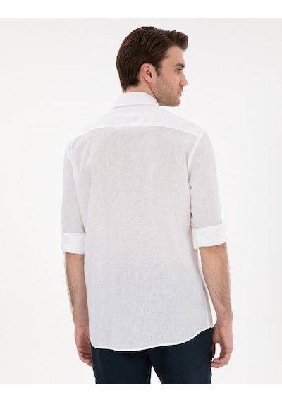 Pierre Cardin Erkek Beyaz Gömlek Desenli 50303388-vr013 Beyaz