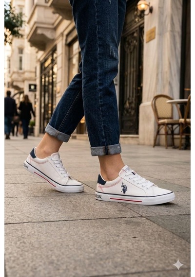 U.s. Polo Assn. Rachel 6fx Keten Orijinal Ürün Sneaker Kadın Ayakkabı Beyaz