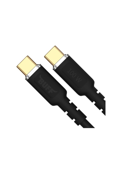 Buff Bl67 Pd 100w Type-c To Type-c 5.0a 1.2m Data Ve Şarj Kablosu Siyah