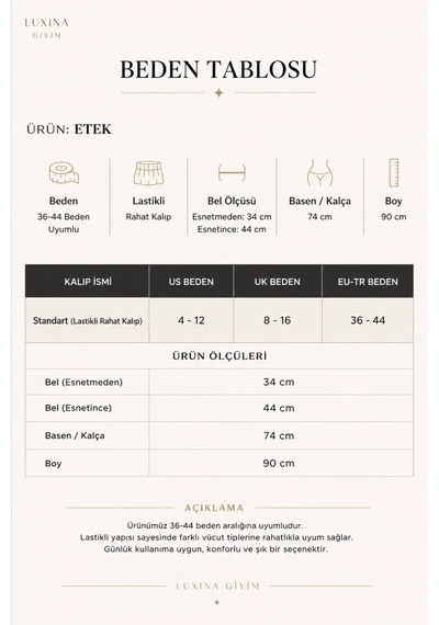 Kadın Siyah Cepli Beli Lastikli Poplin Uzun Etek