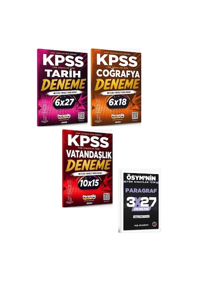 Peramila 2027 Kpss Tarih + Coğrafya + Vatandaşlık 22 Deneme 3 Lü Set+ Anla Kazan Paragraf