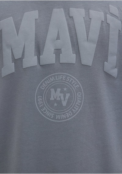 Mavi - Mavi Baskılı Gri Tişört 0612897-80889 Gri