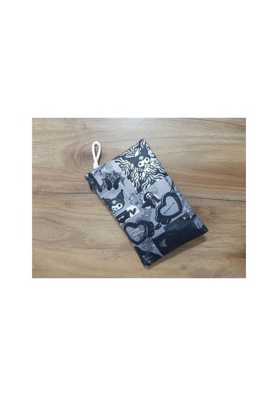 Kuromi Gothic Siyah Aesthetic Desenli Tasarım Bez Kalemlik-cüzdan Diğer
