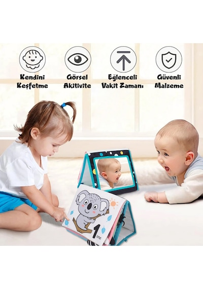 Tummy Time Hışırtılı Yumuşak Bez Aktivite Kitabı - Koala
