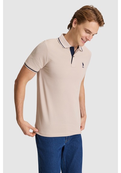 U.S. Polo Assn. U.s. Polo Assn. Erkek Taş Tişört Basic 50326975-vr049 Taş Rengi