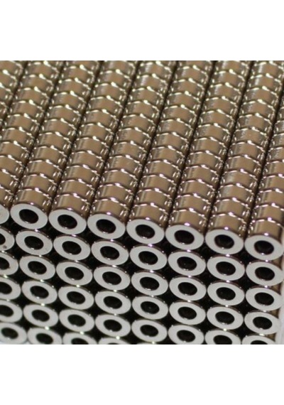 20 Adet Çap 8mm X Del.çapı 4 Mm X Kalınlık 4 Mm Süper Güçlü Delikli Neodyum Mıknatıs