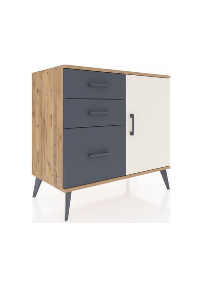 Hyperion Şifonyer Tek Raflı 3 Çekmeceli Tek Kapaklı 88x44x80 Çam-aytaşı/antrasit Aytaşı/antrasit Hyperion Şifonyer Tek Raflı 3 Çekmeceli Tek Kapaklı 88x44x80 Çam-aytaşı/antrasit Aytaşı/antrasit