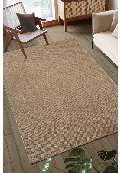 Kaymaz Taban Yıkanabilir Bej Halı Jüt Kilim Yıkanabilir Örme Bej Sisal Kilim Bej Bej