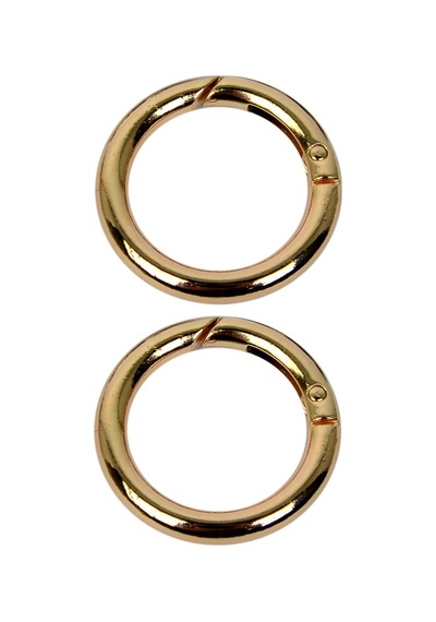 10 Adet Gold Yaylı Metal Halka - Kararmaz -2,5 Cm - Çanta Aksesua Gümüş