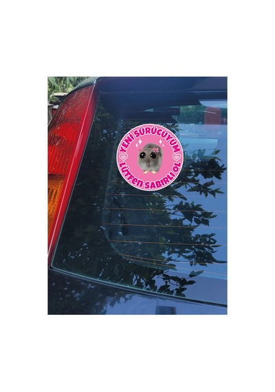 Acemi Sürücü Yeni Sürücü 16x16 Cm Su Geçirmez Yüksek Çözünürlüklü Sticker Araba Motor Sticker