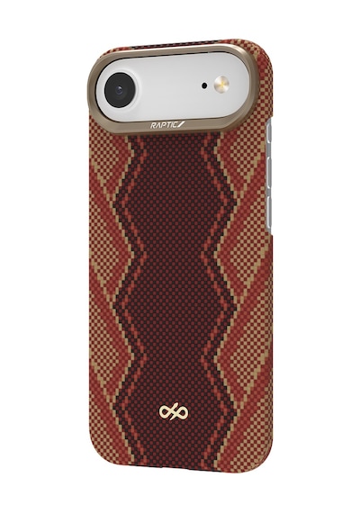 Apple Uyumlu iPhone 17 Air Kılıf M-safe Şarj Özellikli Raptic Aramid Skin Bionic Serisi Kapak Kırmızı