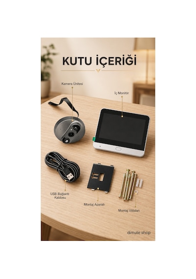 Wifi Kameralı Akıllı Kapı Zili 1080p Görüntülü Dürbün Uzaktan Kontrollü Cmr101 - 904830553