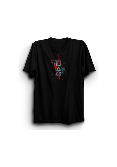 Stoned&Fame Squid Game Baskılı, Unisex, Siyah %100 Pamuk T-shirt SIYAH