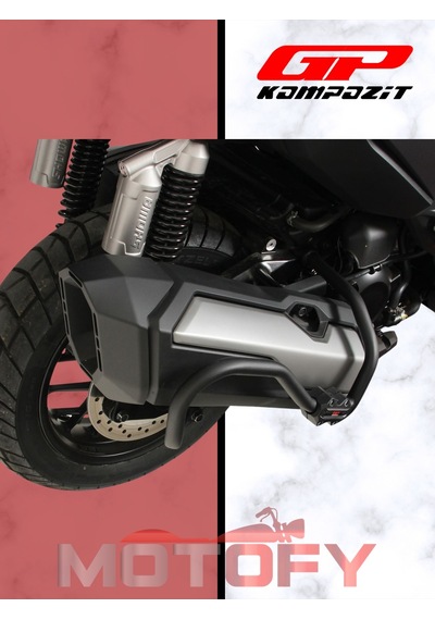 Gp Kompozit Honda Adv 350 2023-2024 Uyumlu Egzoz Koruma Demiri Siyah
