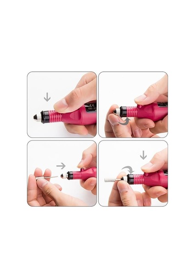 Sn-27091 Hız Ayarlı Tırnak Freze Törpü Manikür Pedikür Seti 6 Başlıklı Elektrikli Ac220v