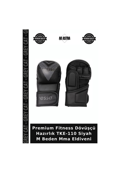 Premium Fitness Dövüşçü Hazırlık Tke-110 Siyah M Beden Mma Eldiveni