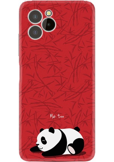 Oukitel C21 Pro Kılıf Resimli Desenli Silikon Platinium Series Sleeping Panda 1810