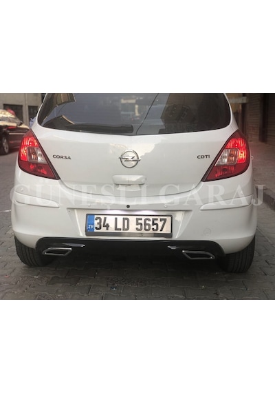 Opel (Plastik) Corsa D Egzoz Görünümlü Difüzör