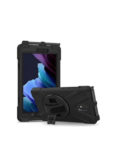 Newface Samsung Galaxy T577 Tab Active 3 Kılıf Amazing Tablet Kapak - Siyah Tablet Kılıfı